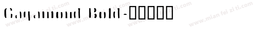 Gagamond Bold字体转换
